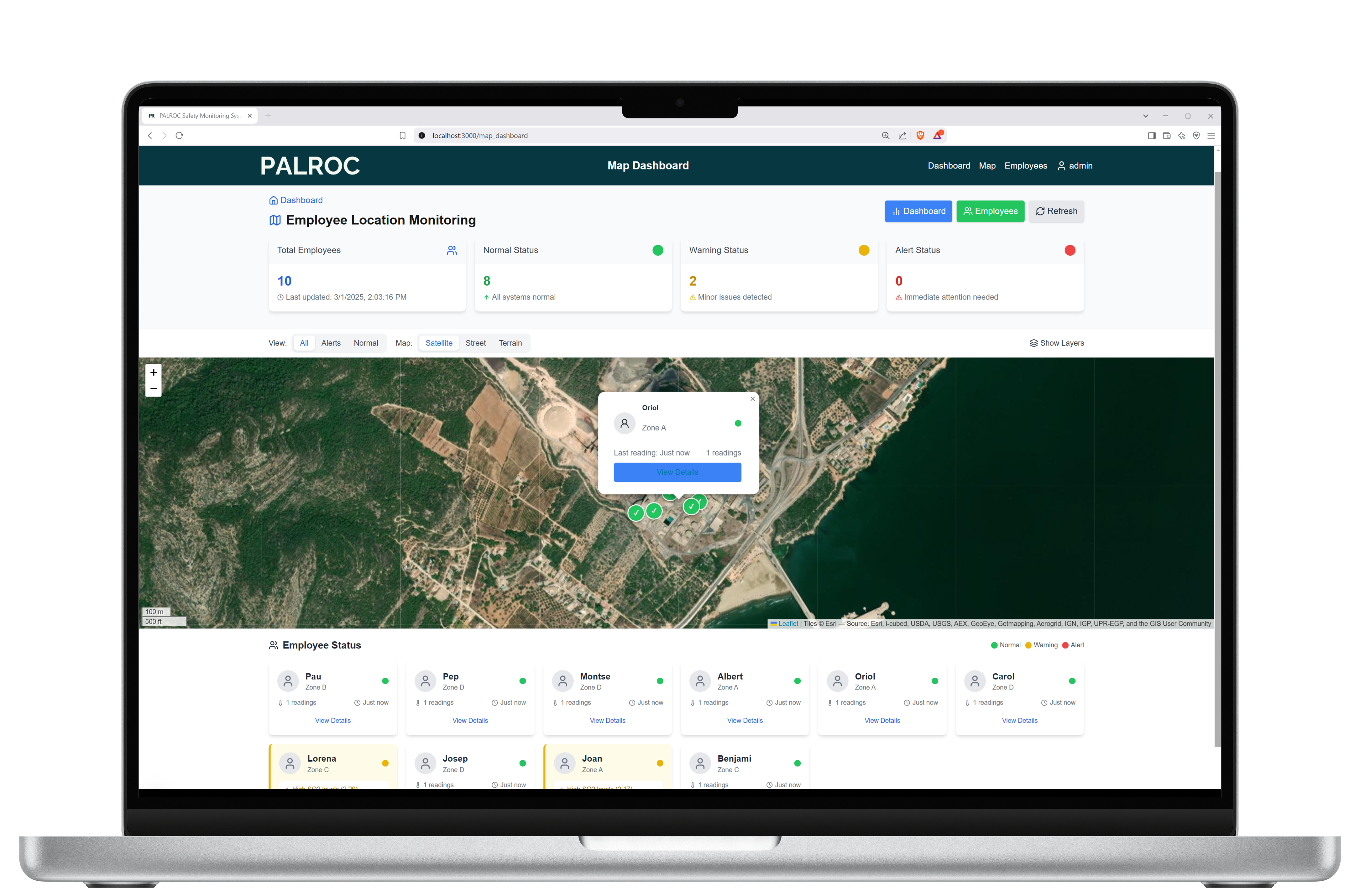 PALROC Map Dashboard